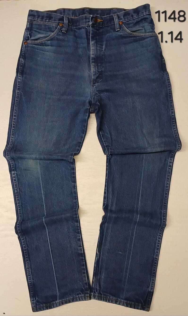 Wrangler 13MWZ (36x34) Cowboy Straight Leg Blue Denim Jeans